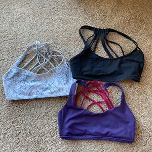 3pcs. Lululemon Sport Bra Size 6
